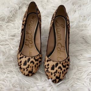 Sam Edelmam leopard leather pumps
